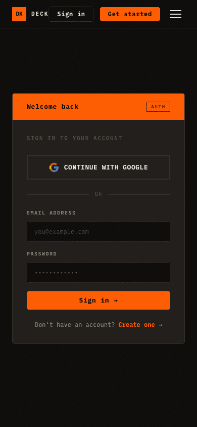 Mobile login
