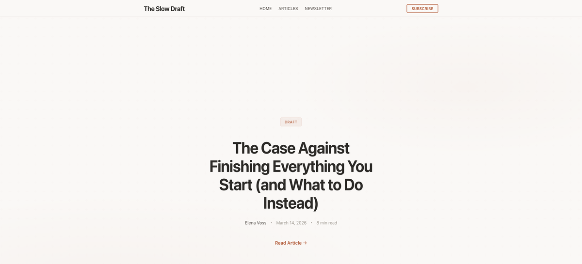 DRAFT // NEXT theme preview