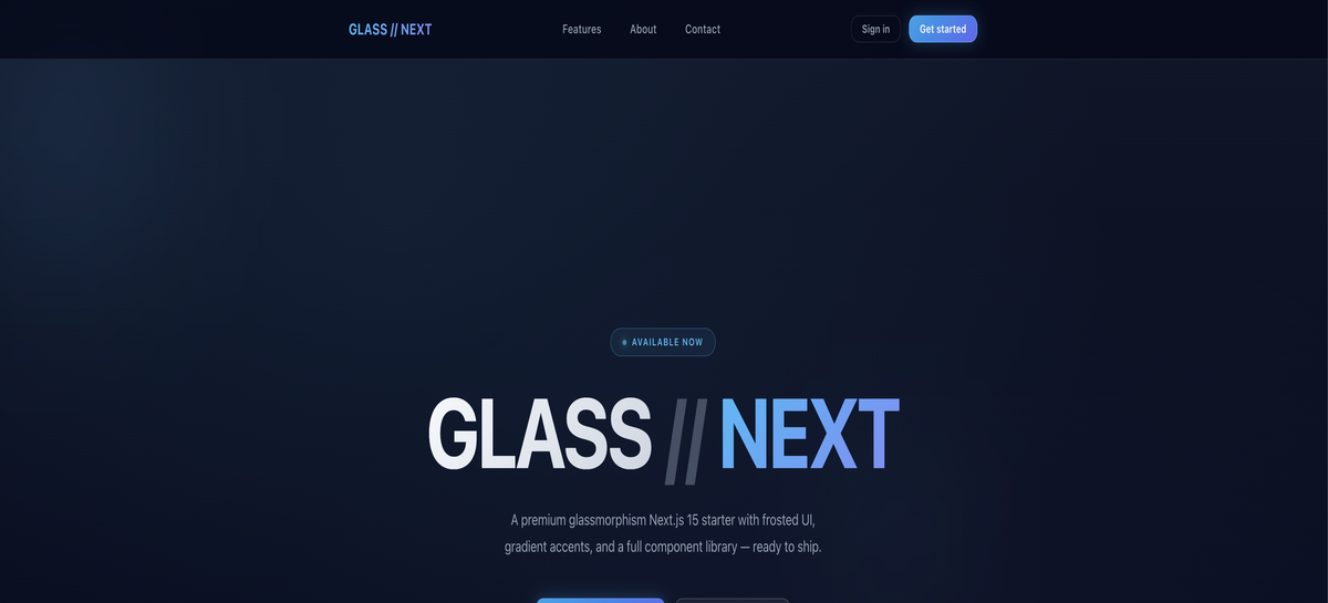 GLASS // NEXT preview