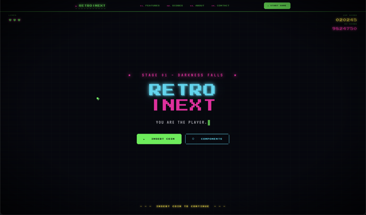 RETRO // NEXT theme preview